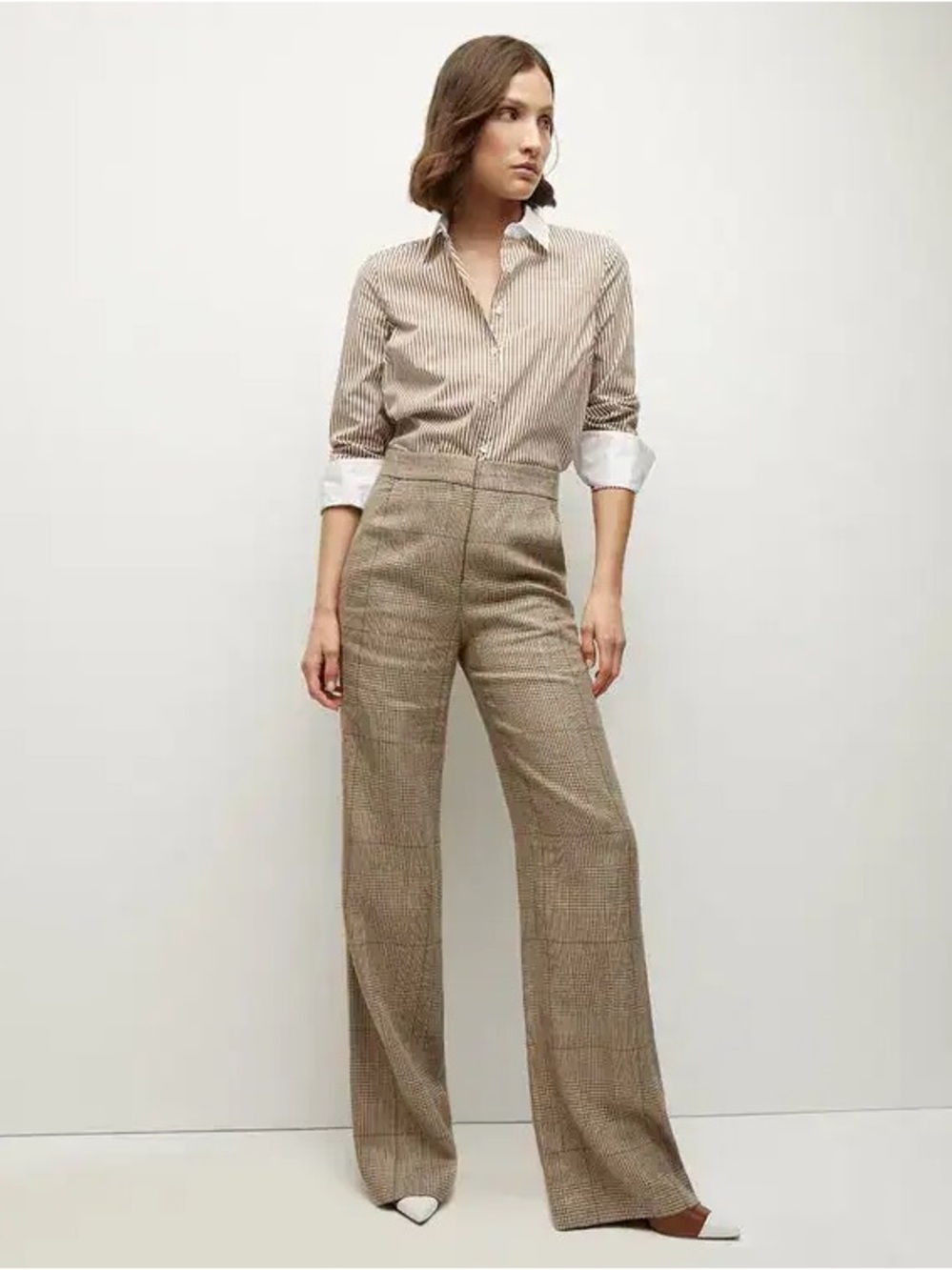 Veronica Beard Tonelli Pant - Ecru Plaid